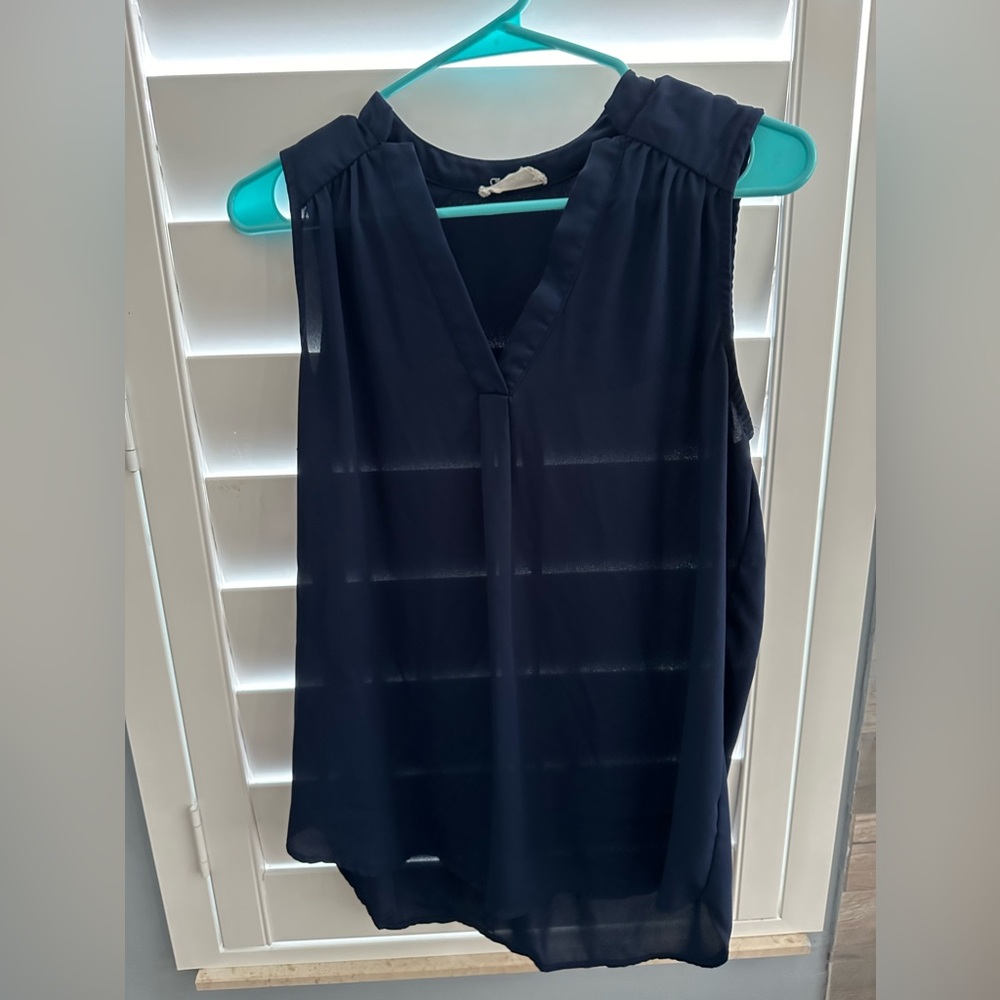 Navy dress blouse